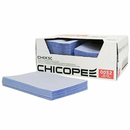 CHICOPEE 0052 Chix SC 13'' x 21'' Blue Medium-Duty Foodservice Towel - 100/Case, 100PK 2480052